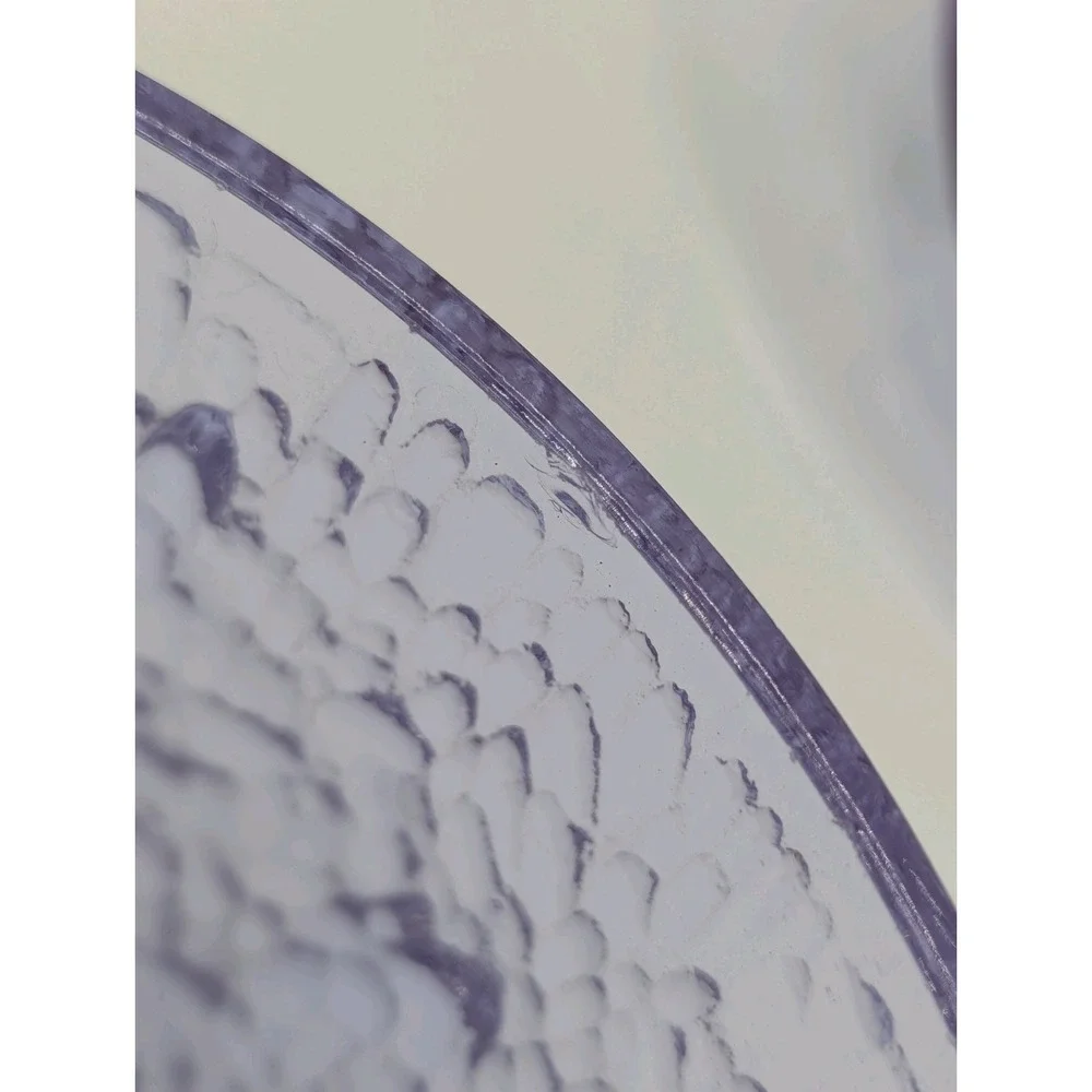Textured Glass Orb Jar Periwinkle Lavender Neoteric‎ Spherical Decorative Vessel